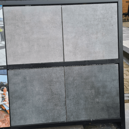Beton met keramiek 60x60x4 Dark